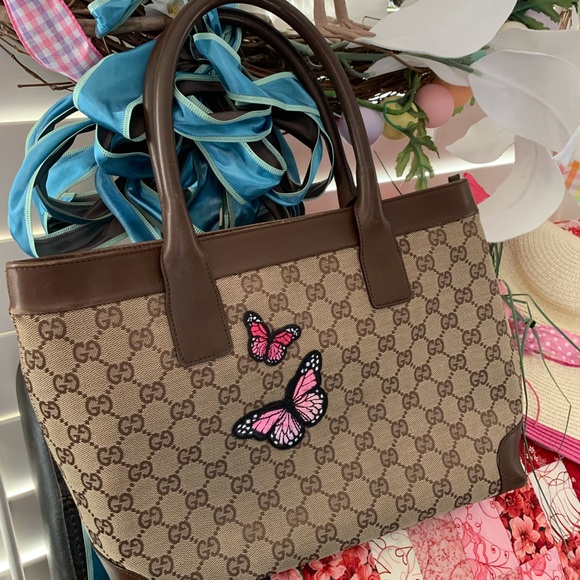 Gucci handbag with butterflies - Picture 3 of 15